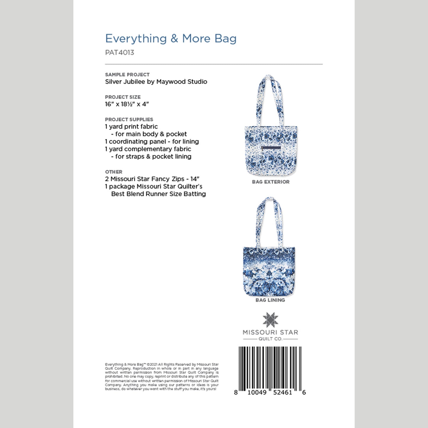 Digital Download - Everything & More Bag Pattern by Missouri Star Alternative View #1