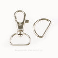 D Ring and Swivel Clip Nickel 1ct - 3/4"