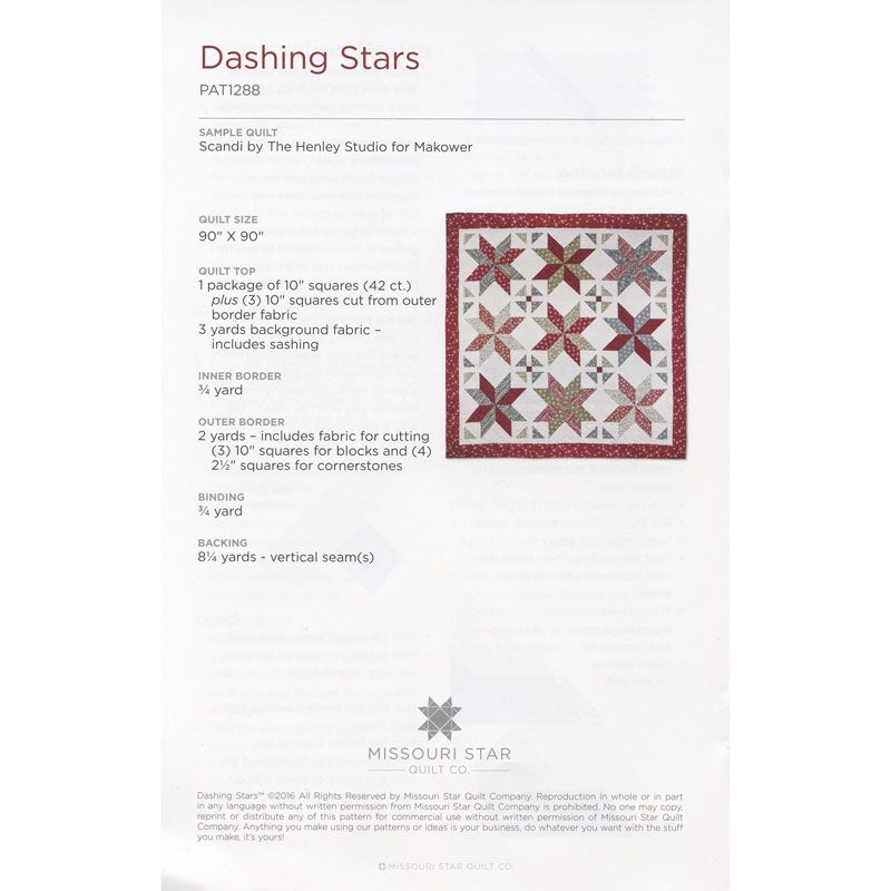 Dashing Stars Quilt Pattern by Missouri Star