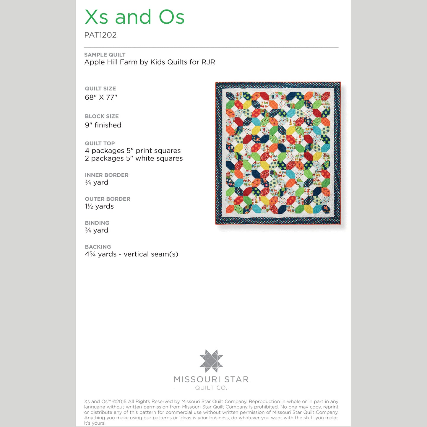 Digital Download - Xs & Os Quilt Pattern by Missouri Star Alternative View #1
