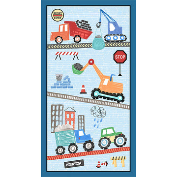 Diggers and Dumpers - Roadwork Ahead Blue Panel