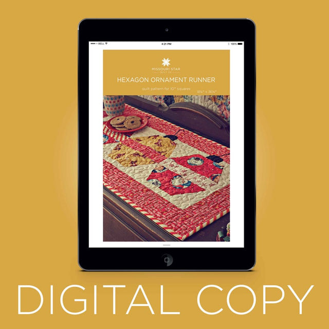 Digital Download - Hexagon Ornament Table Runner Quilt Pattern by Missouri Star Primary Image
