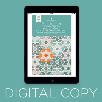 Digital Download - Quilt As You Go Big Star in a Hexagon Quilt Pattern by Missouri Star Primary Image