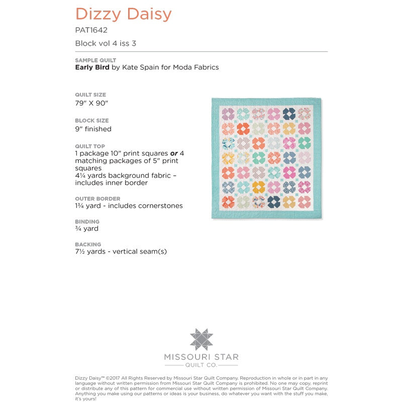 Dizzy Daisy Quilt Pattern by Missouri Star