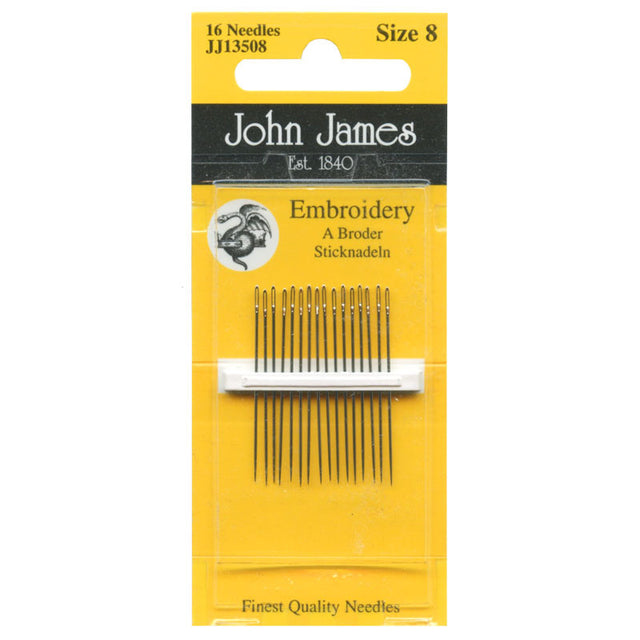 Embroidery / Crewel Needles - Size 8 (16 ct)