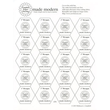 English Paper Piecing Made Easy - 1" Hexagons