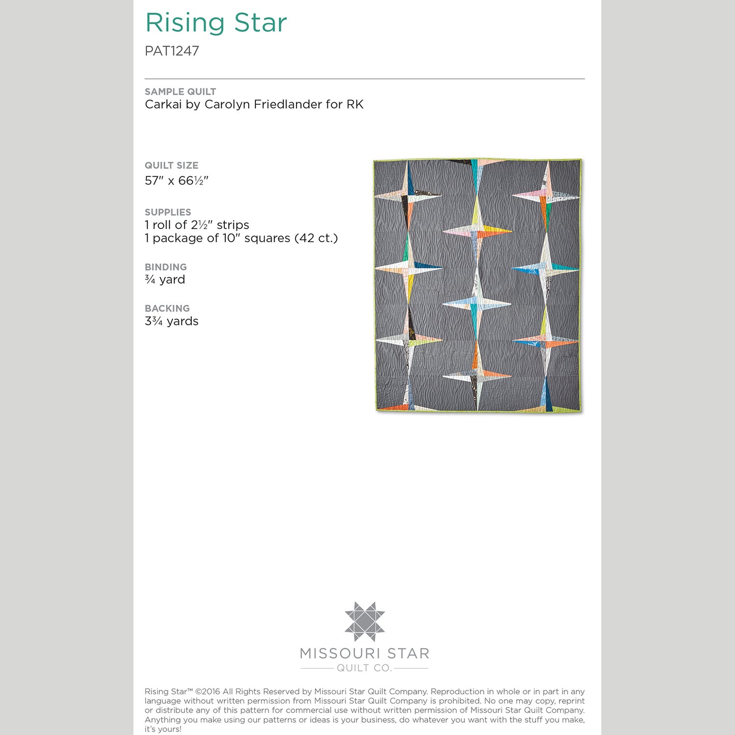 Digital Download - Rising Star Quilt Pattern by Missouri Star Alternative View #1
