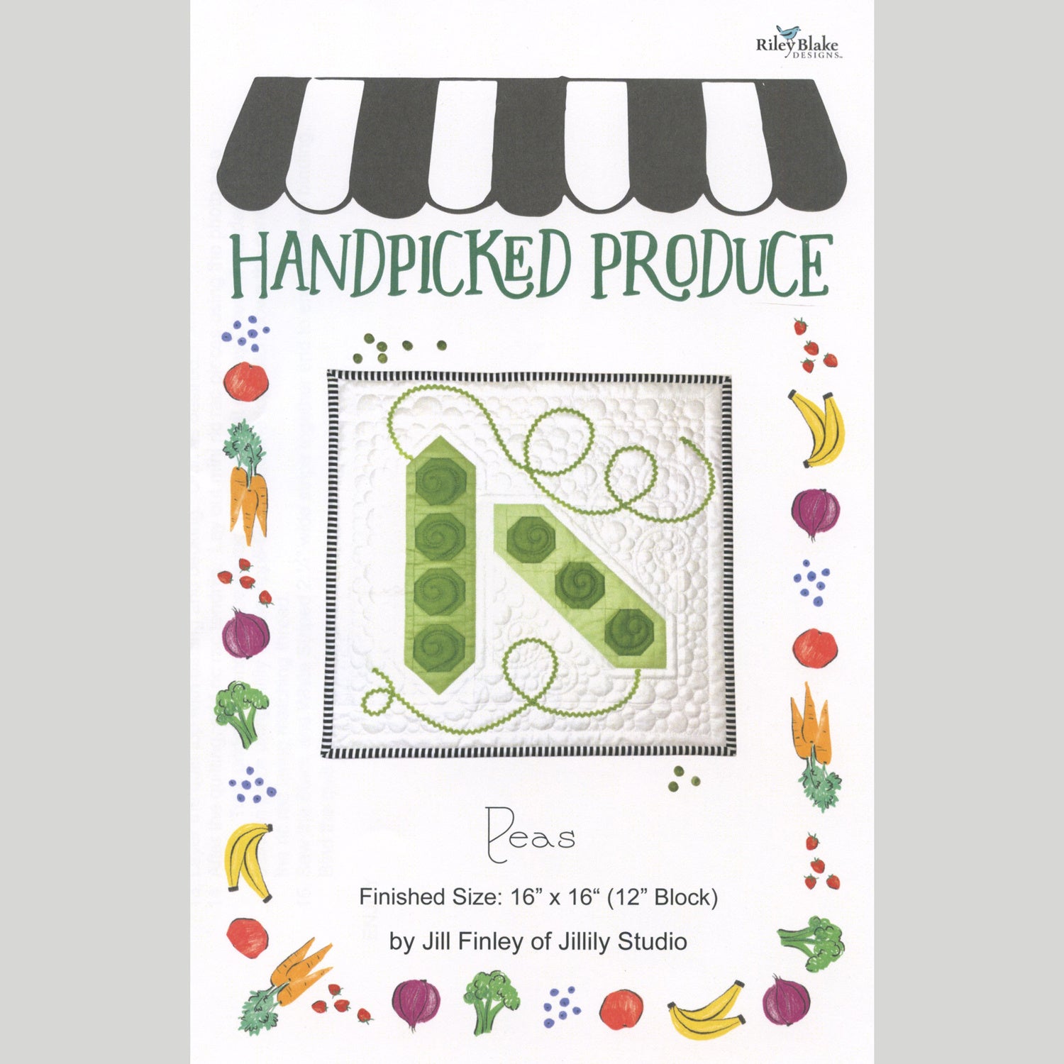 Handpicked Produce Quilt Pattern - Peas