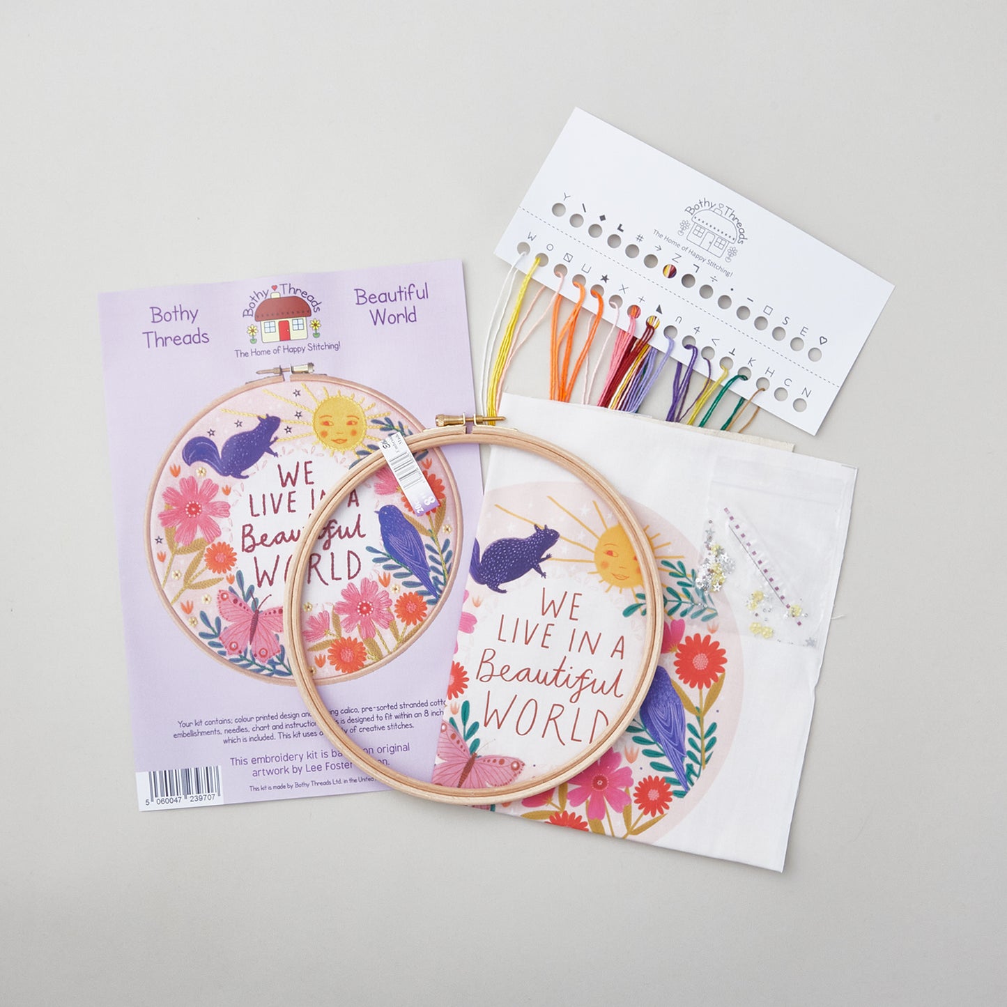 Sew Happy Beautiful World Embroidery Kit Alternative View #1