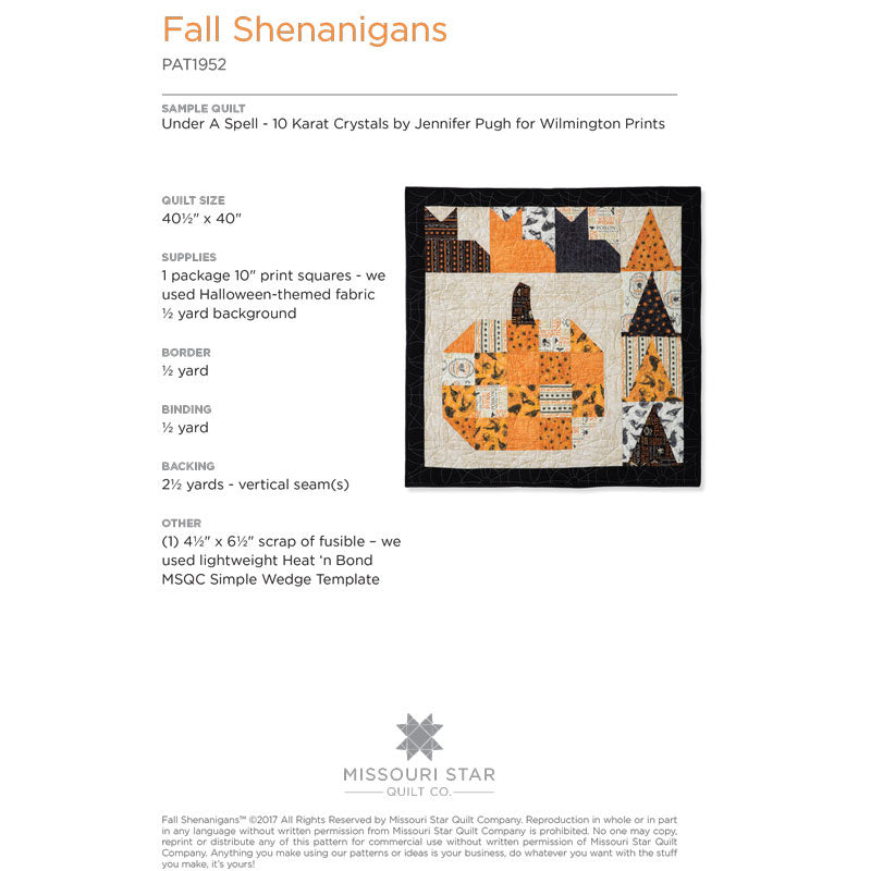 Fall Shenanigans Quilt Pattern by Missouri Star