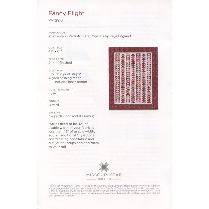 Fancy Flight Quilt Pattern by Missouri Star Alternative View #1