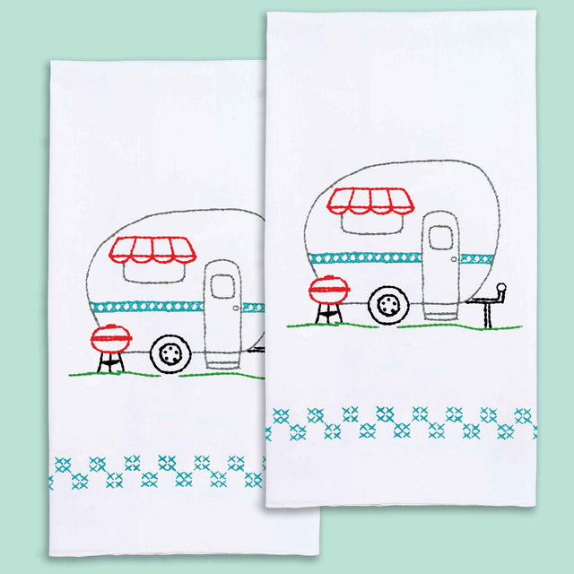 Camper Embroidery Hand Towel Set Primary Image