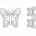 Full Line Stencil - Butterfly Motif & Border Stencil