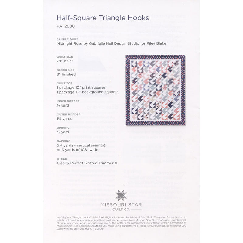 Half-Square Triangle Hooks Quilt Pattern by Missouri Star Alternative View #1