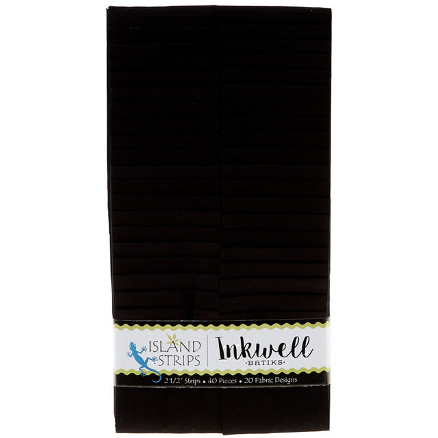 Inkwell Batiks Solid Black Strips