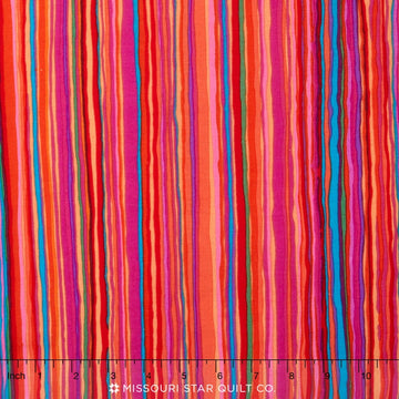 Kaffe Collective - Jewel Strata Red Yardage