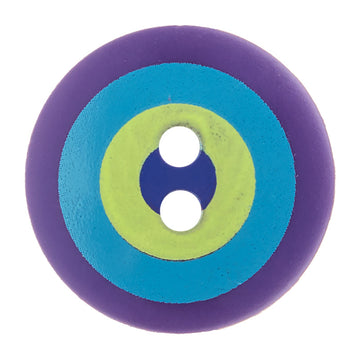 Kaffe Fassett Button - 3/4" Violet Multi Target