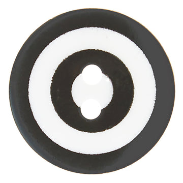 Kaffe Fassett Button - 5/8" Black & White Target Primary Image