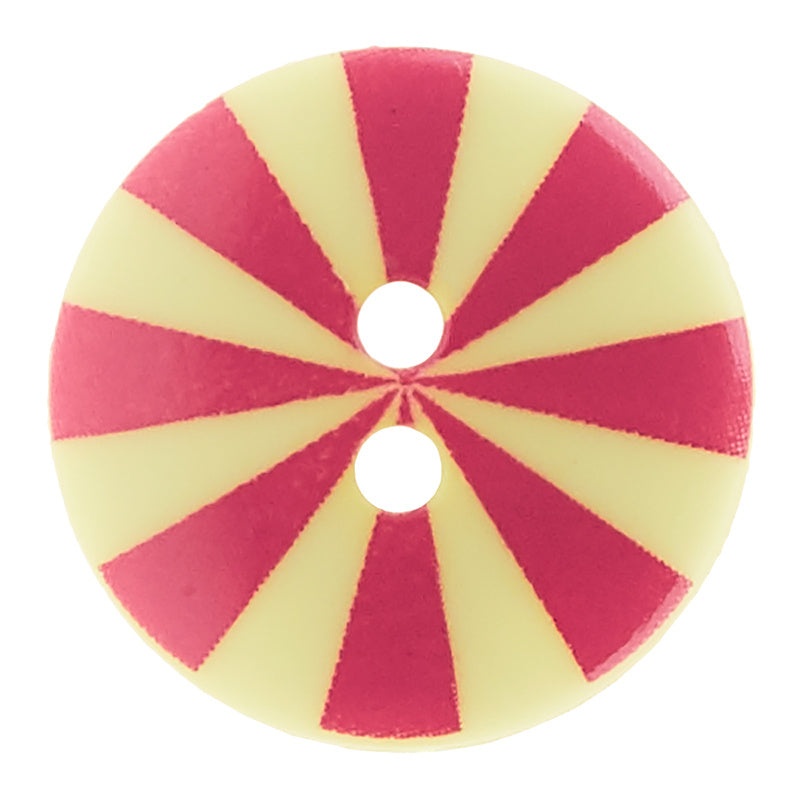 Kaffe Fassett Button - 5/8" Pink & Yellow Radiate Primary Image