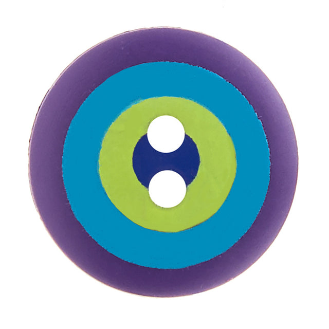 Kaffe Fassett Button - 5/8" Violet Multi Target Primary Image