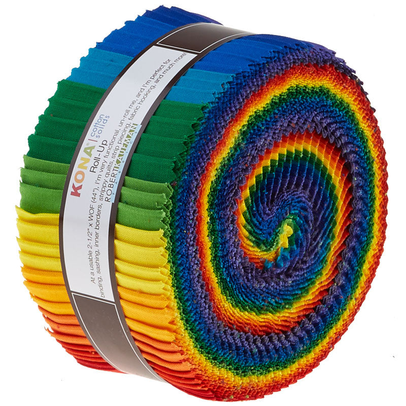 Kona Cotton - Bright Rainbow Palette Roll Up Alternative View #1