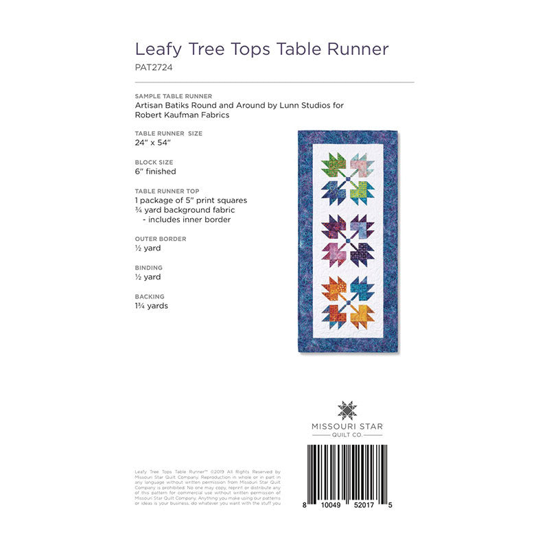 Leafy Tree Tops Table Runner by Missouri Star Alternative View #1