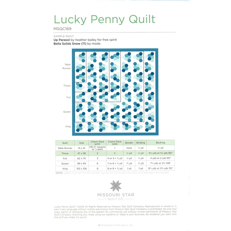 Lucky Penny Quilt Pattern by Missouri Star