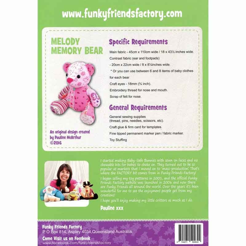 Melody Memory Bear Funky Friends Factory Pattern