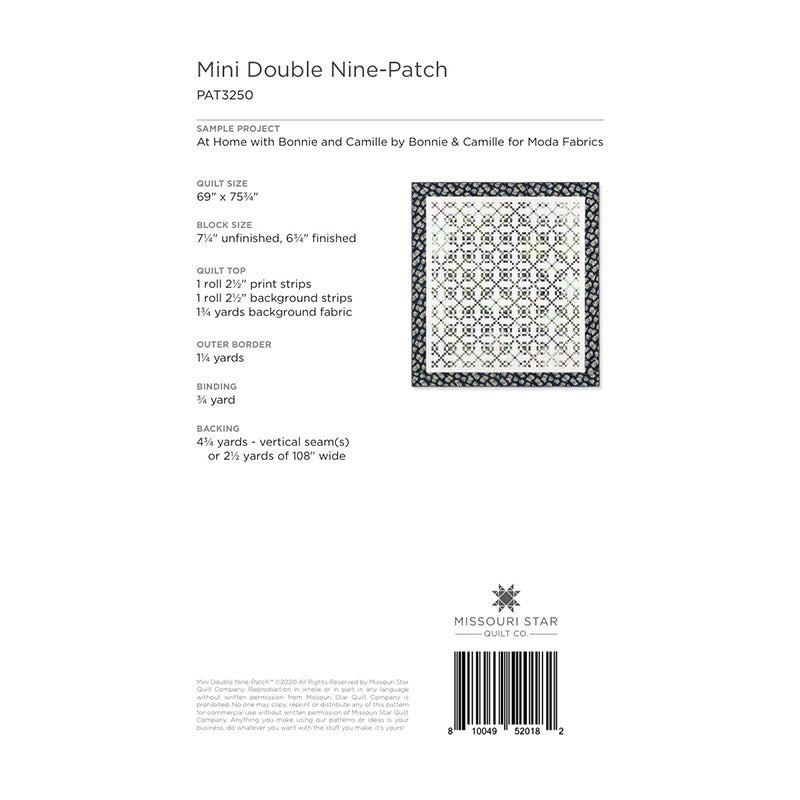 Mini Double Nine-Patch Quilt Pattern by Missouri Star Alternative View #1