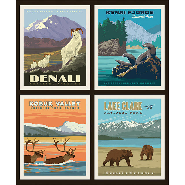 National Parks - National Park Alaska 1 Pillow Panel