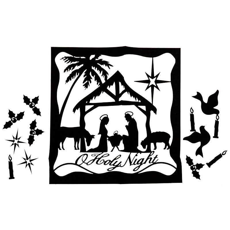 Nativity Silhouette Precut Fused Appliqué Pack