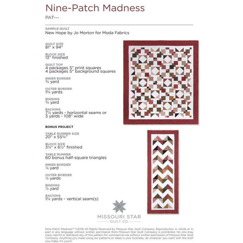 Nine-Patch Madness Quilt Pattern by Missouri Star Alternative View #1