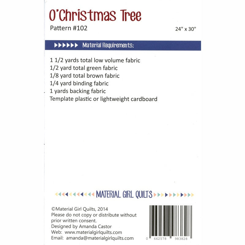 O'Christmas Tree Pattern