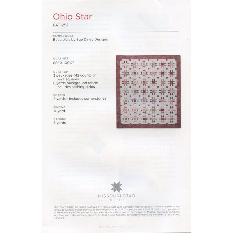 Ohio Star Pattern by Missouri Star Alternative View #1