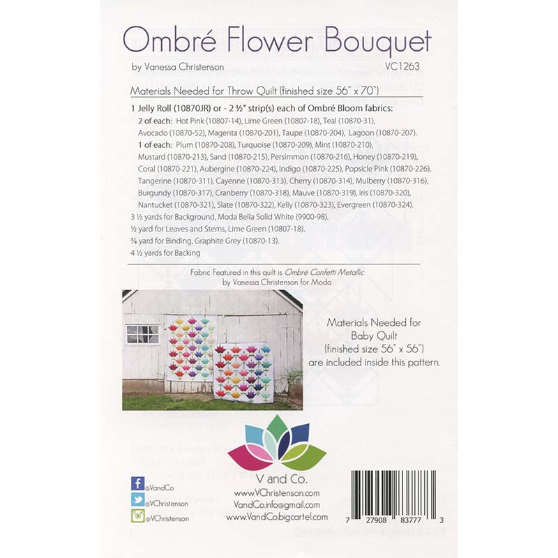 Ombre Flower Bouquet Pattern Alternative View #1