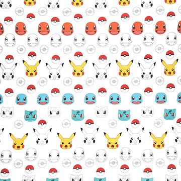 Pokemon - Pikachu White Yardage