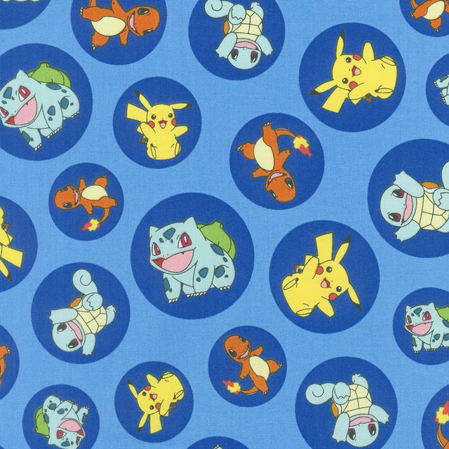 Pokemon - Pokemon Characters Blue Yardage