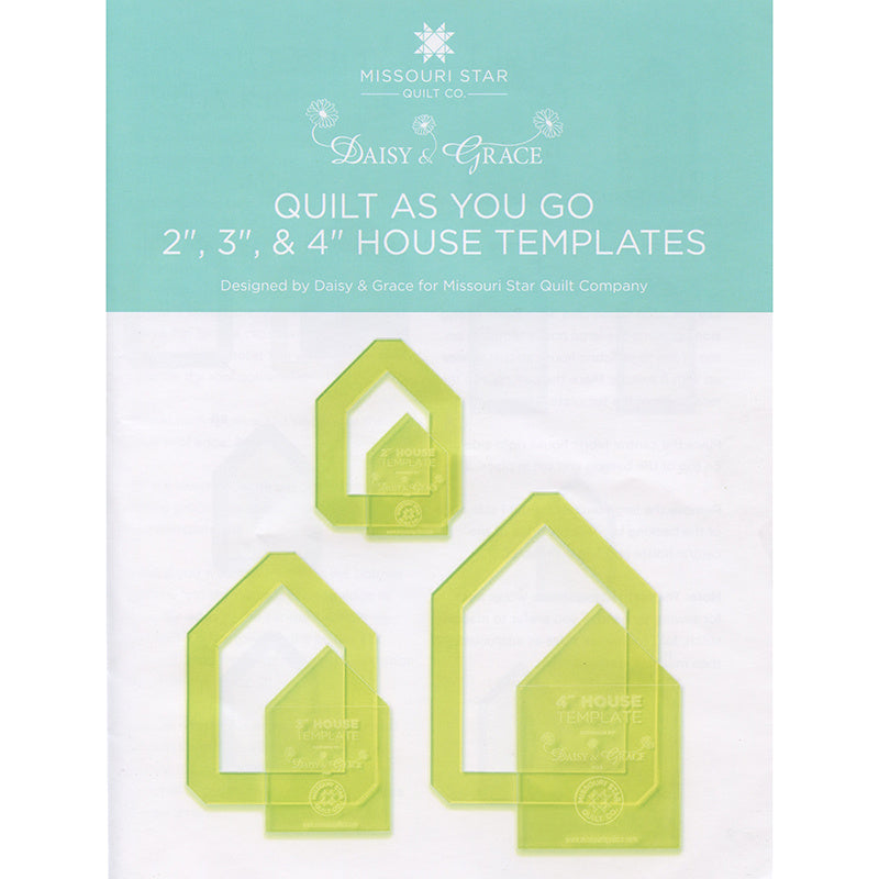 Quilt As You Go 2", 3" and 4" House Template Bundle Designed by Daisy & Grace for Missouri Star Quilt Company