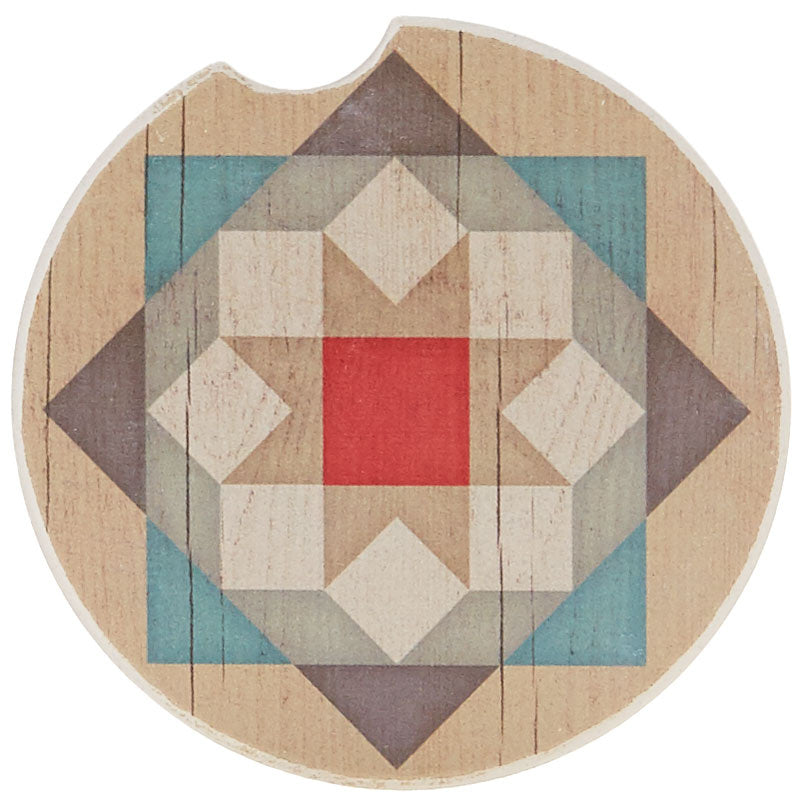 Quilt Car Coaster - Barn Star Primary Image