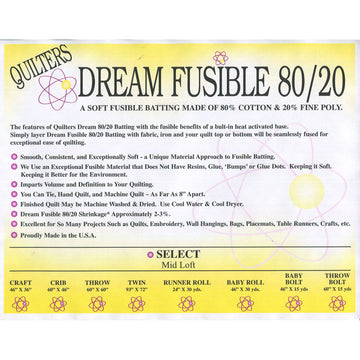Quilter's Dream Fusion Craft Batting Primary Image