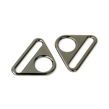 Sallie Tomato 1 1/2" Triangle Rings - Set of Two Gunmetal Primary Image