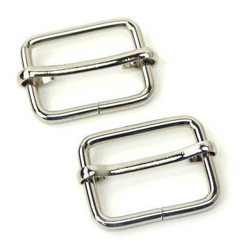 Sallie Tomato 1" Slider Buckles - Set of Two Nickel