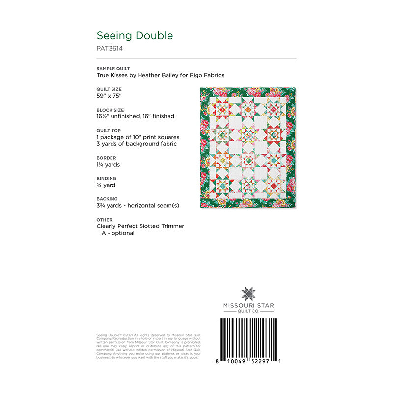 Seeing Double Quilt Pattern by Missouri Star Alternative View #1