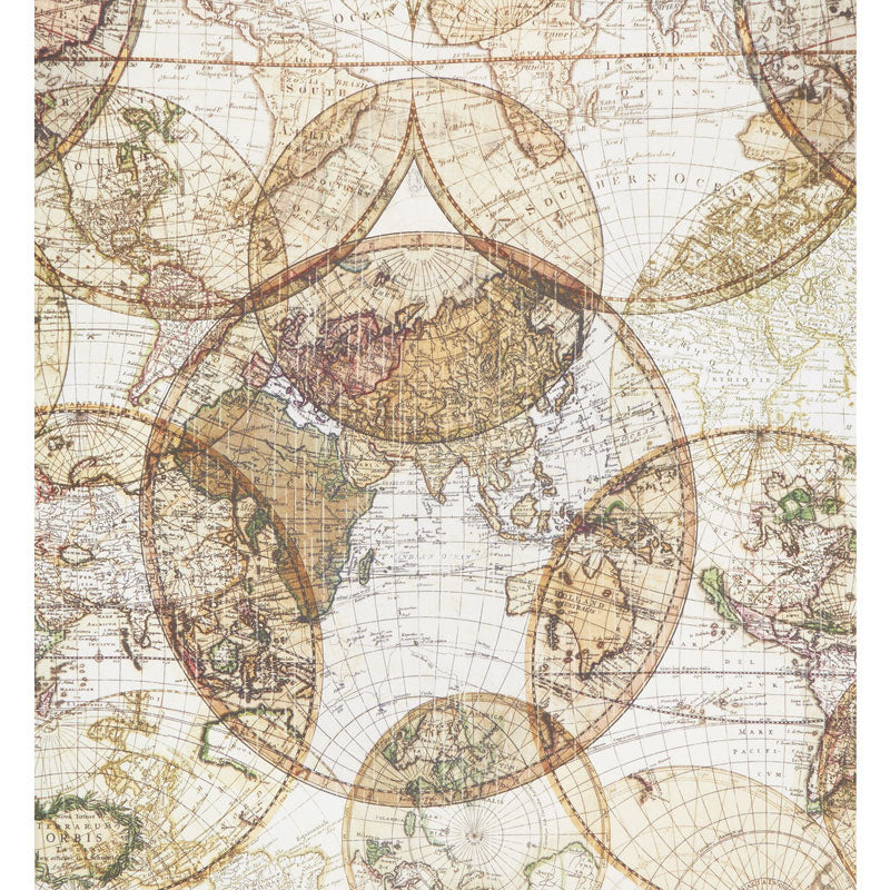 Seven Seas - World Globes Multi Digitally Printed 108" Wide Backing