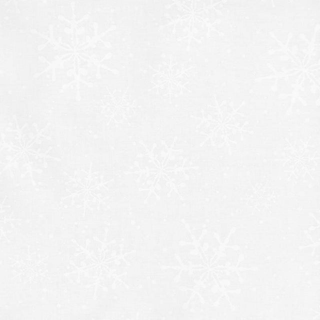 Solitaire Whites - Ultra White Snowflakes Yardage Primary Image