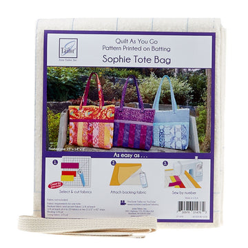 Sophie Tote Bag Quilt As You Go Preprinted Batting