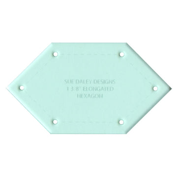 Sue Daley Elongated Hexagon 1 3/8" Template Only
