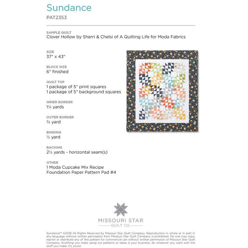 Sundance Quilt Pattern by Missouri Star