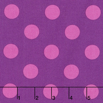 Tula Pink's All Stars - Pom Poms & Stripes Foxglove Yardage Primary Image