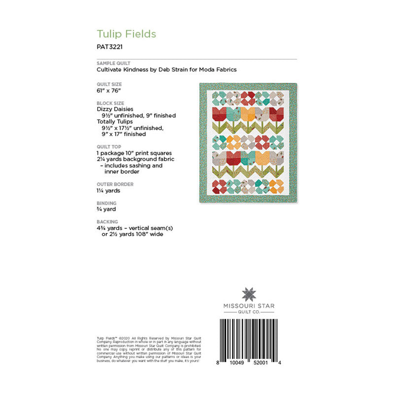 Tulip Fields Quilt Pattern by Missouri Star Alternative View #1